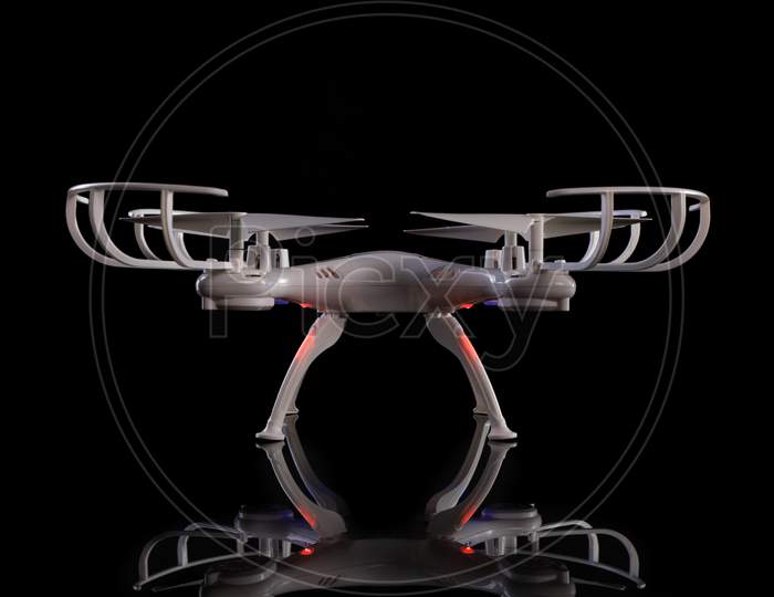 Drone Technology Device On Black Background