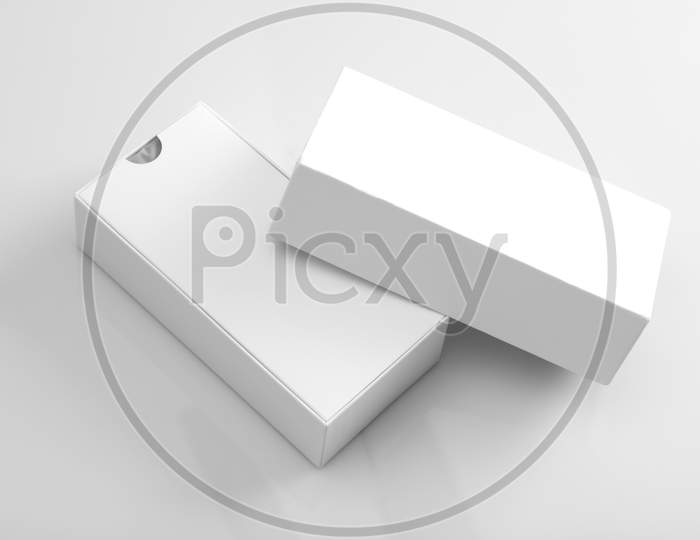 Blank Product Packaging Open Box For Mock Ups