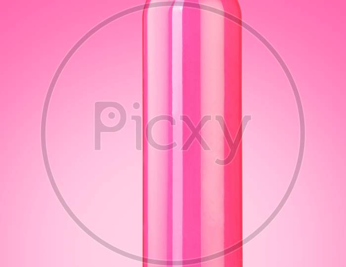 Pink Colored Deodorant Perfume Can Isolated