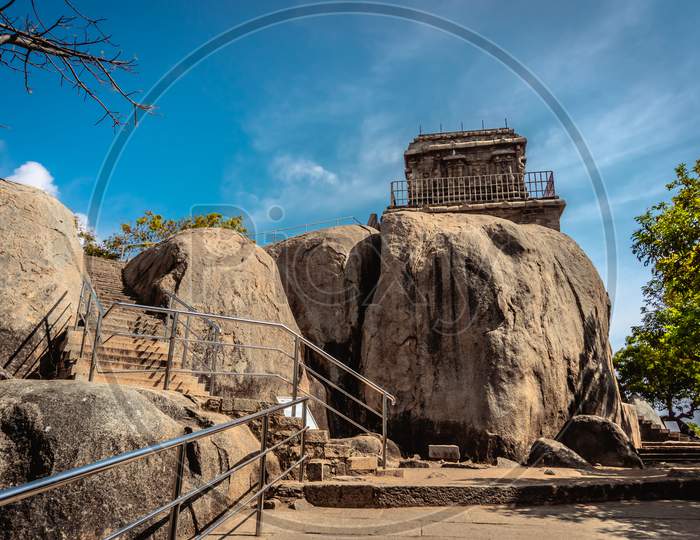 Mahishamardini Rock Cut Mandapa built by Pallavas is UNESCO's World Heritage Site located at Mamallapuram or Mahabalipuram in Tamil Nadu, South India