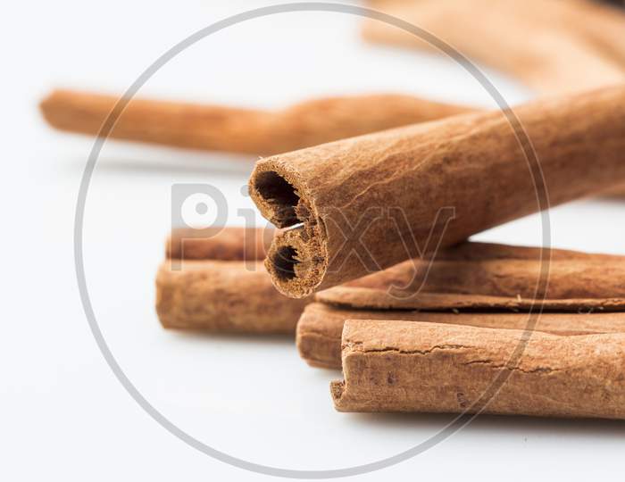 Fragrant Cinnamon Sticks Stock Photo