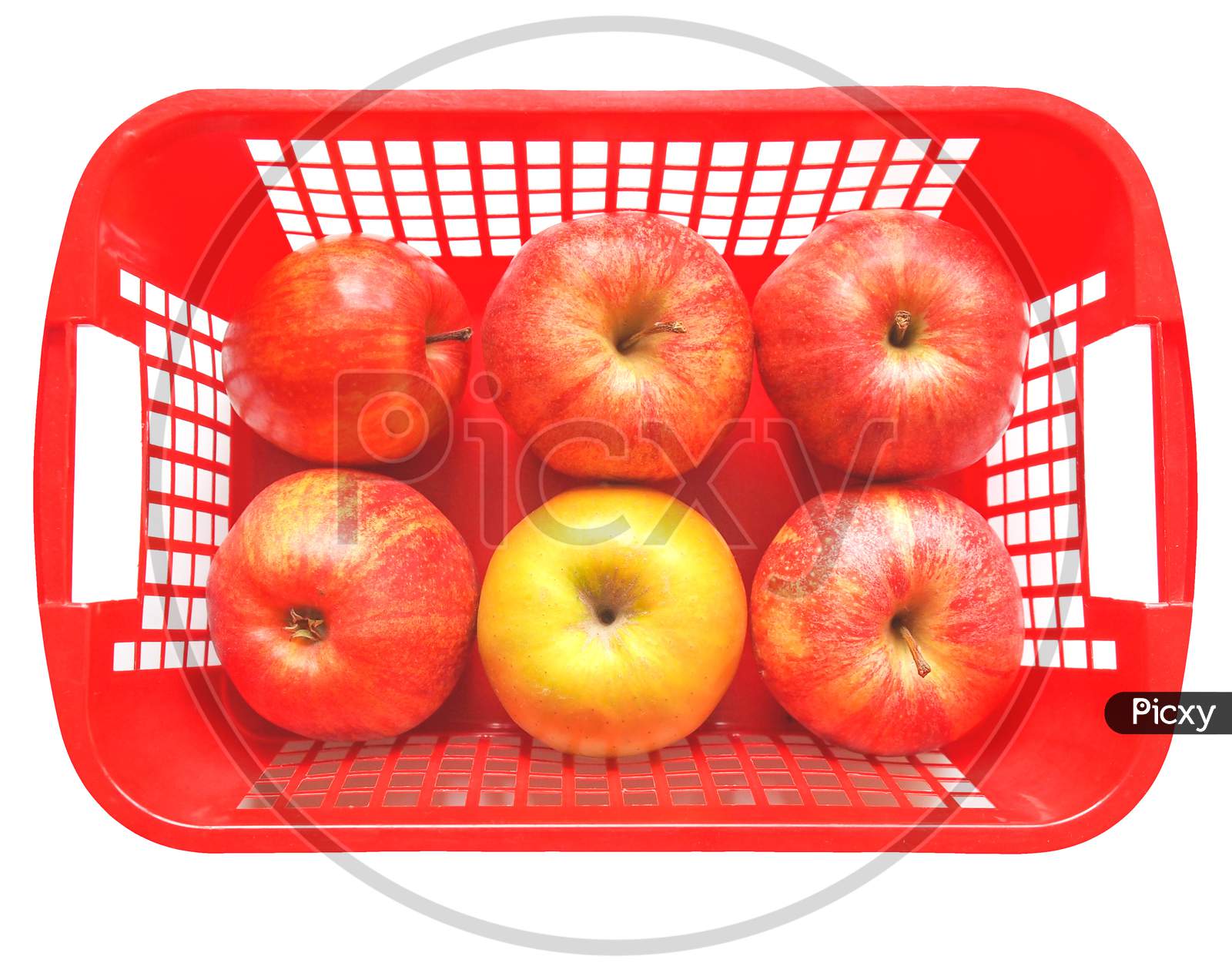 Red Apples In A Basket