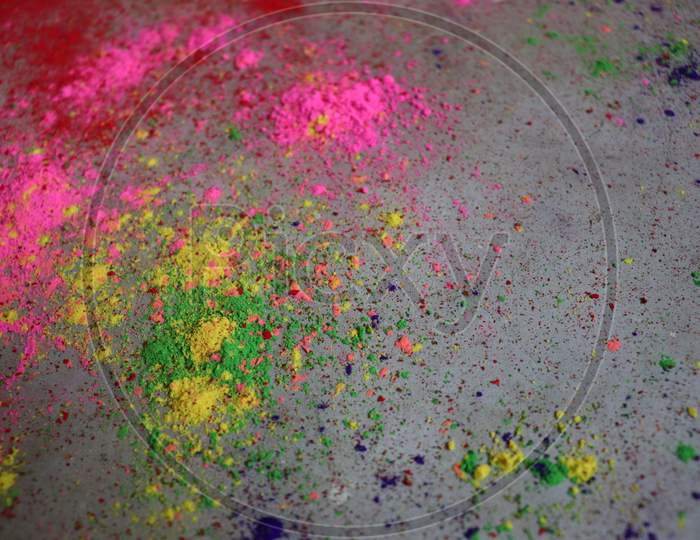 Canvas Art From Multiple Colored Powder