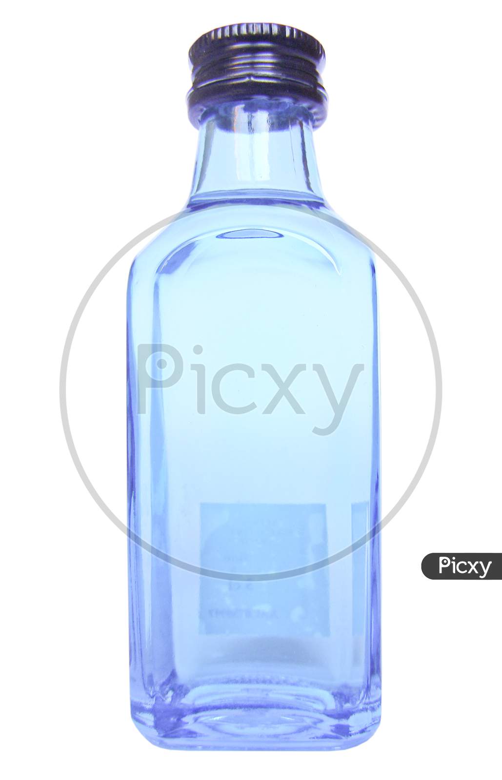 Alcohol Bottle Isolated Over White
