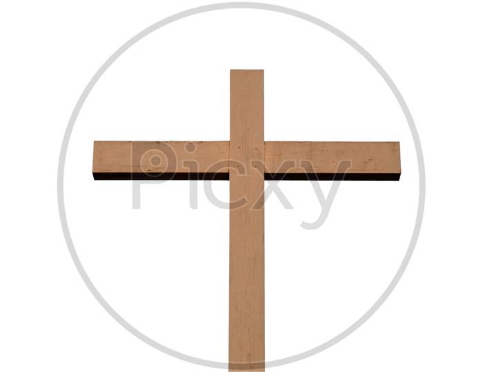 Wooden Cross Isolated