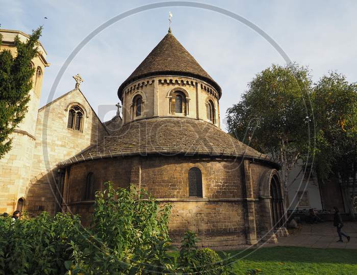 Cambridge, Uk - Circa October 2018: Anglican Church Of The Holy Sepulchre Aka The Round Church