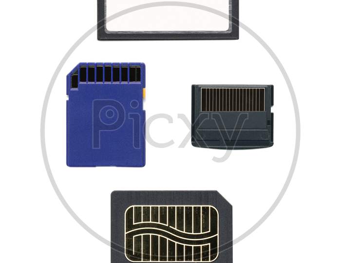 Memory Cards Isolated