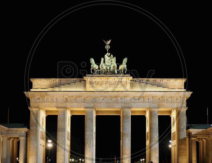 Brandenburger Tor (Brandenburg Gate) In Berlin At Night