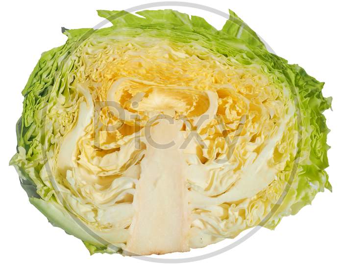 Green Cabbage Vegetables Isolated