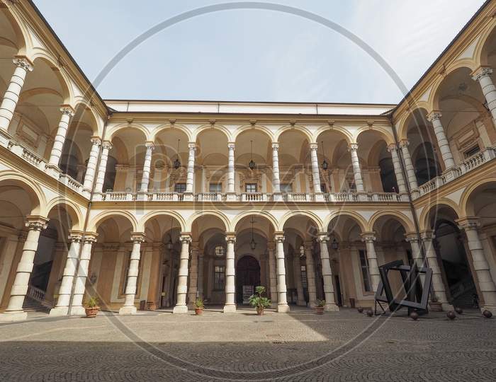 Turin, Italy - Circa April 2016: The Universita Di Torino Meaning Turin University