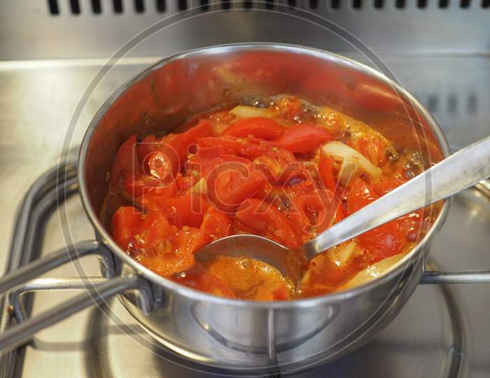 Tomato Soup Preparation