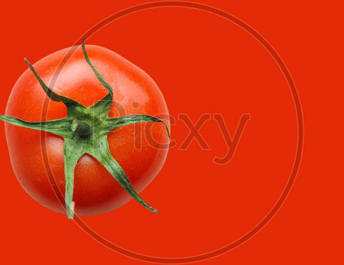 Red Tomato Vegetable Over Red