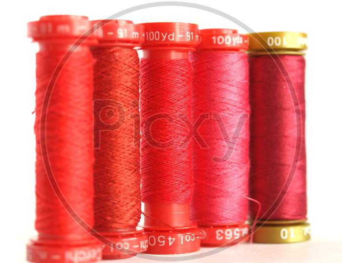 Red Sewing Spools