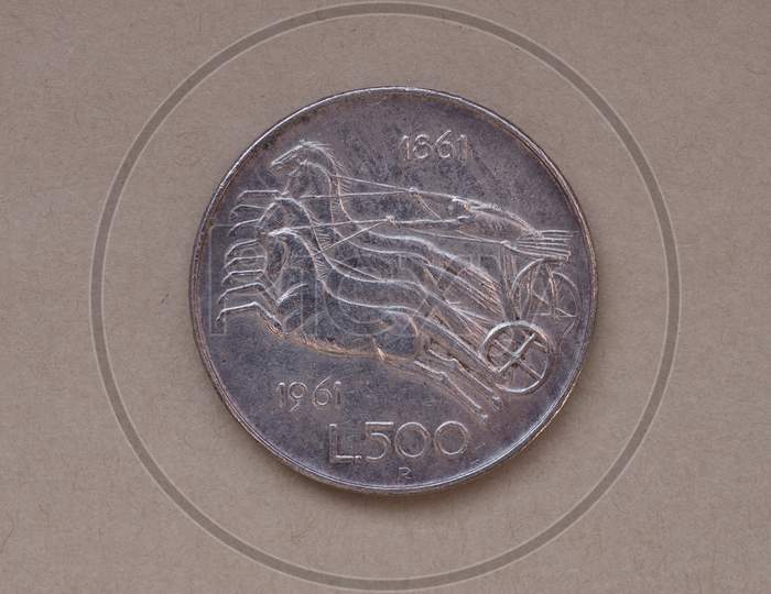 Italian 500 Lire Coin