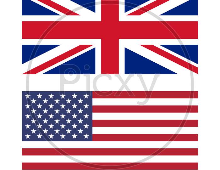 Flag Of United Kingdom And United States