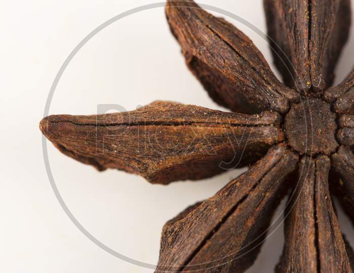 Anise Star Top View Stock Photo