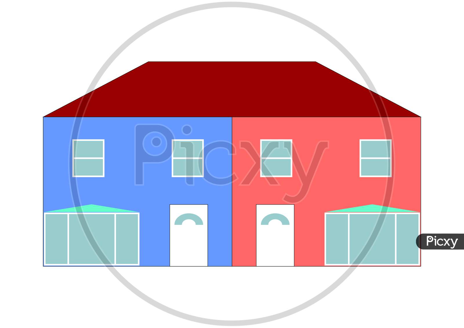 Semi House Illustration