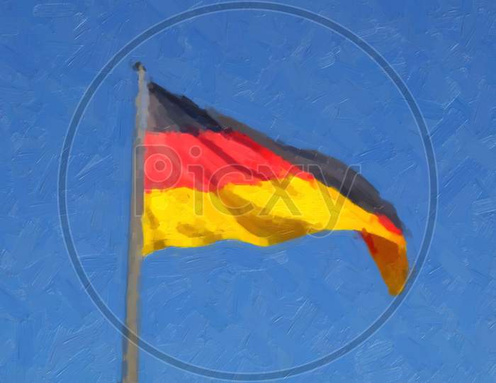 German Flag Oil Paint