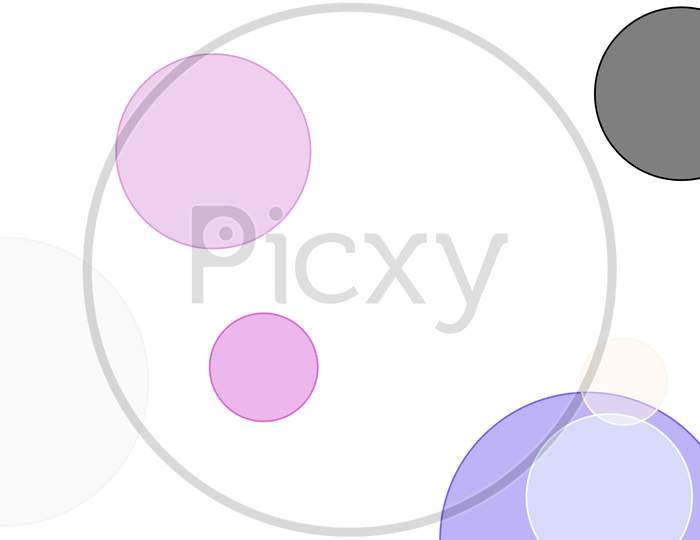Abstract Grey Violet White Circles Illustration Background