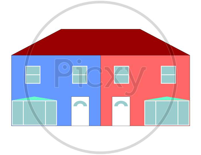 Semi House Illustration