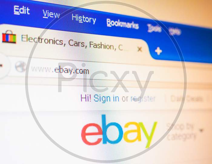 San Francisco, Usa - December 23, 2014: Home Page Of Ebay E-Commerce Web Site