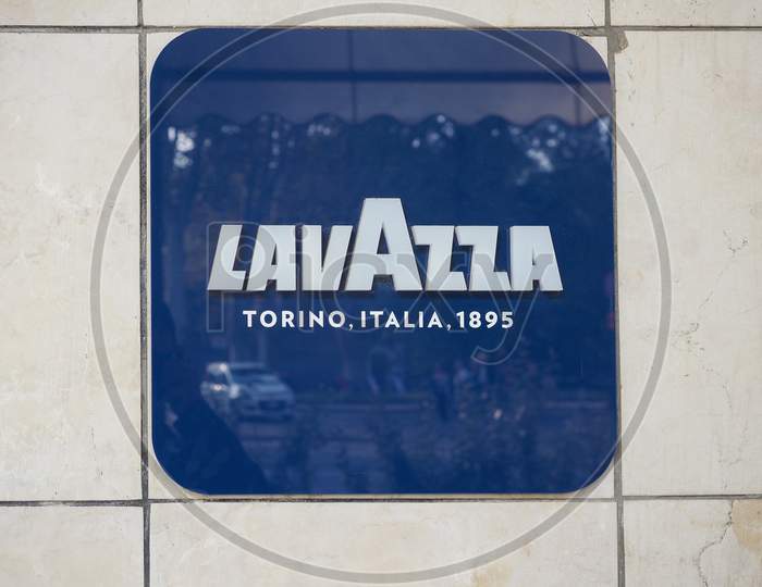 Turin, Italy - Circa October 2019: Lavazza Sign