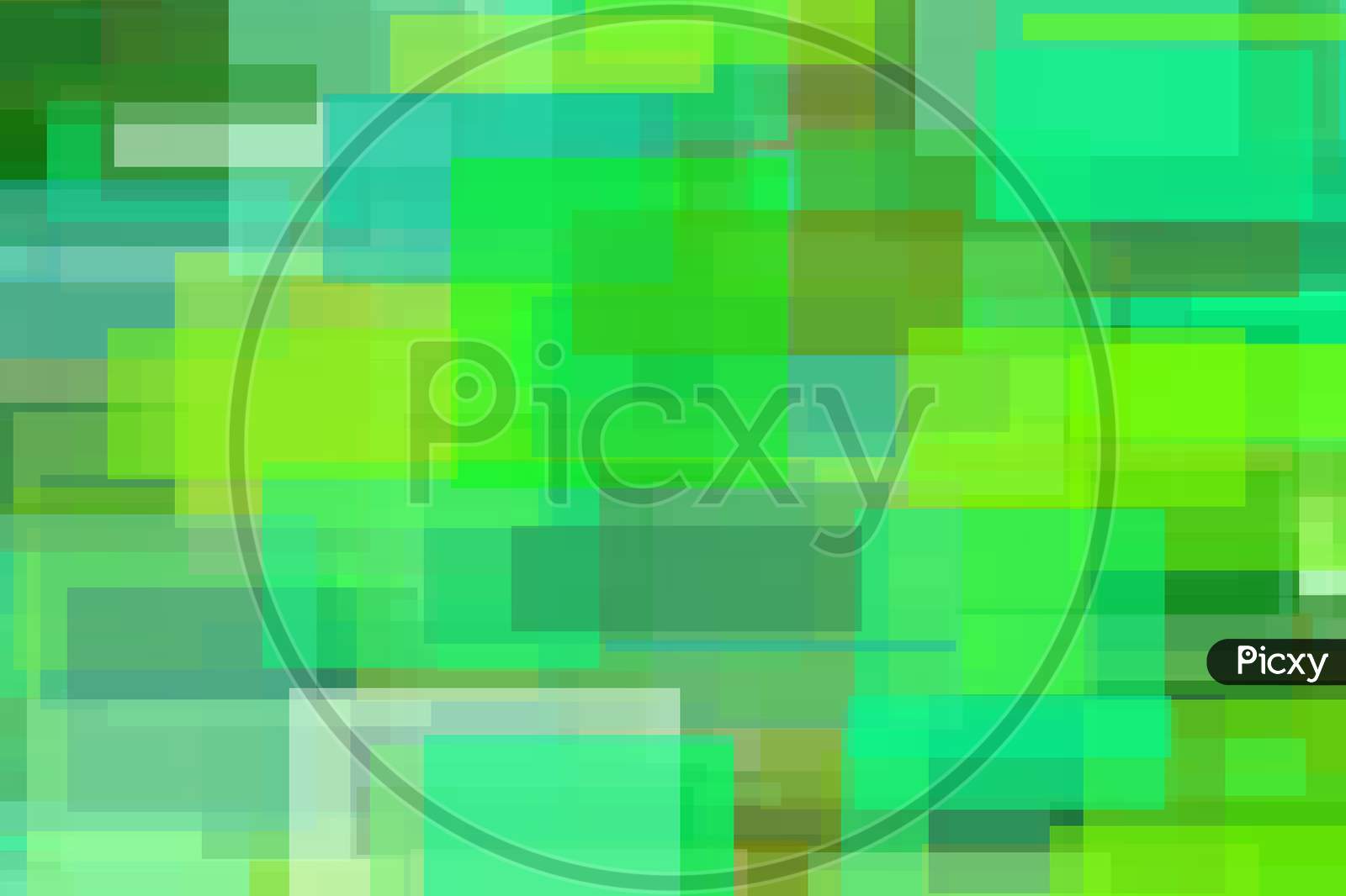 Abstract Green Squares Illustration Background