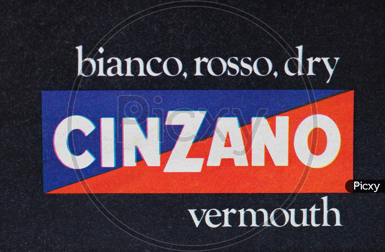 Turin, Italy - Circa August 2019: Cinzano Vermouth Sign