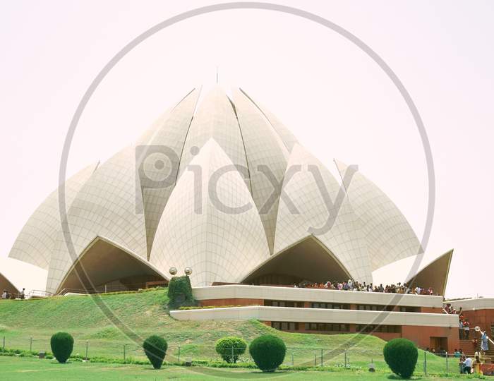 The Lotus Temple at New Delhi, India, is a Bahai House of Worship