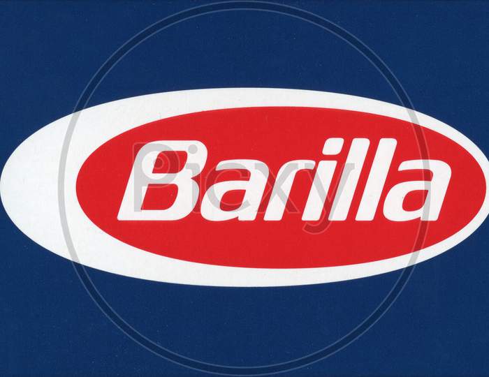 Parma, Italy - Circa December 2018: Logo Of Barilla On A Packet Of Pasta
