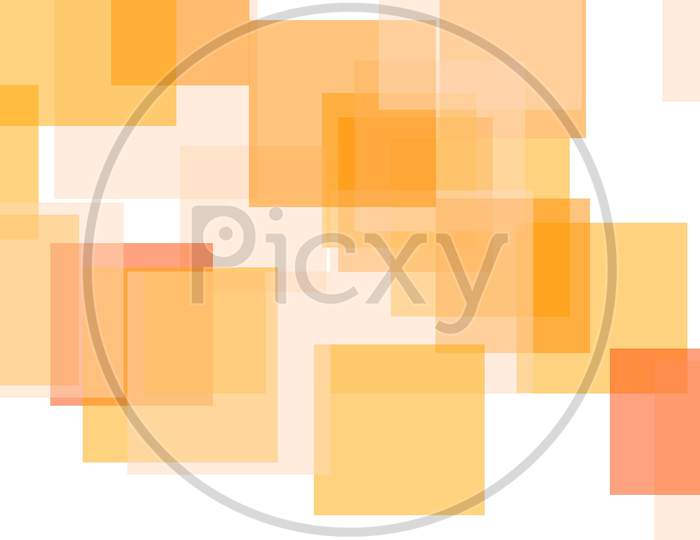 Abstract Orange Squares Illustration Background