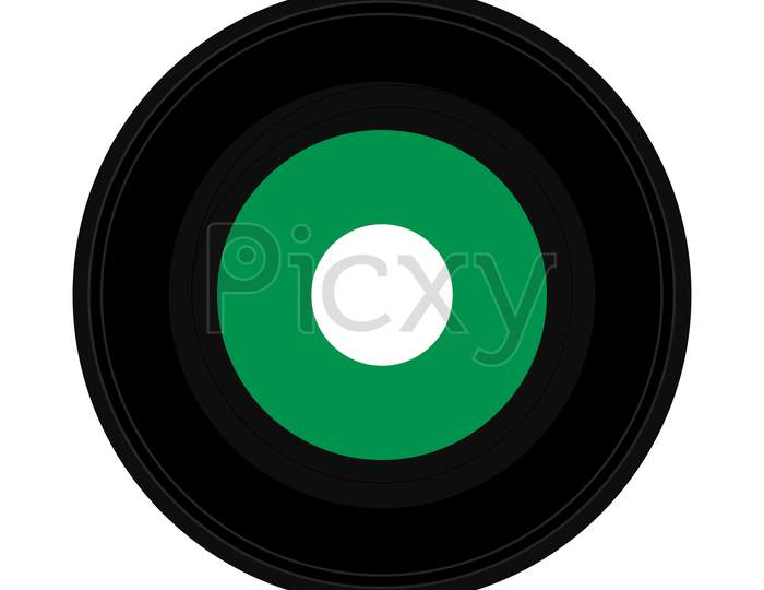 Vinyl Record Green Label