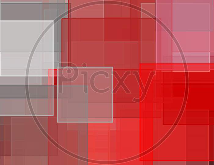 Abstract Grey Red Squares Illustration Background