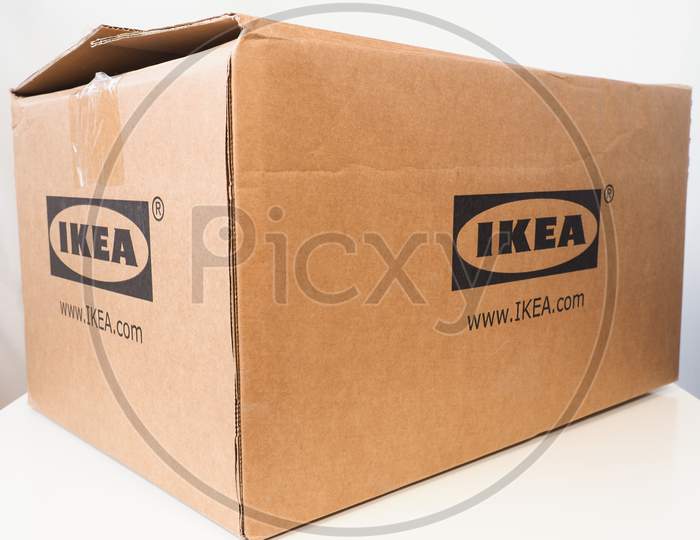 Stockholm, Sweden - Circa August 2019: Ikea Packet