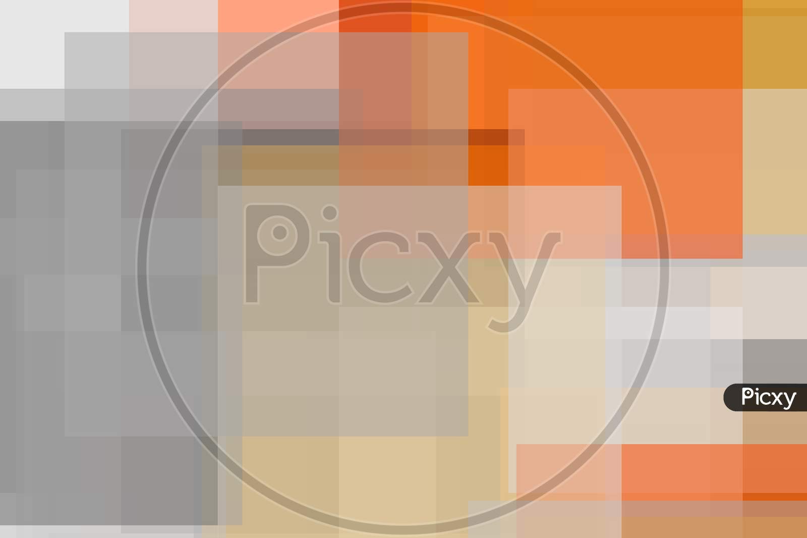 Abstract Grey Orange Squares Illustration Background