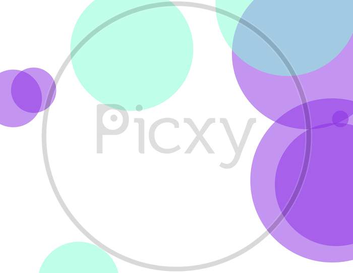 Abstract Violet Green Circles Illustration Background