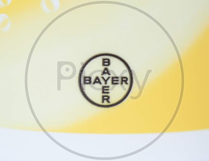 Duesseldorf, Germany - Circa August 2019: Bayer Sign