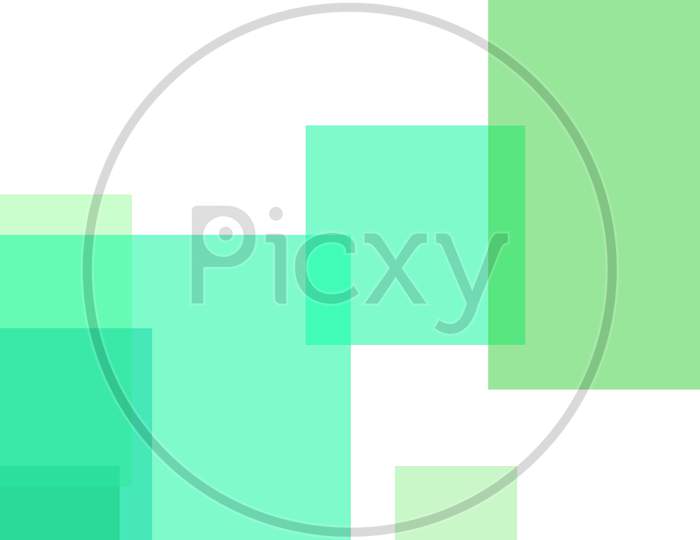 Abstract Green Squares Illustration Background