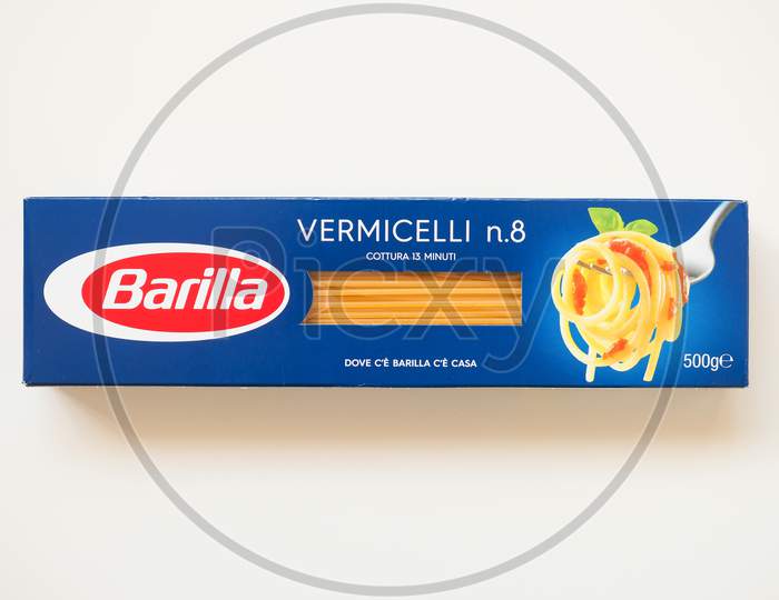 Parma, Italy - Circa August 2019: Barilla Logo On A Packet Of Pasta