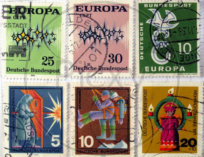 Range Of German Postage Stamps