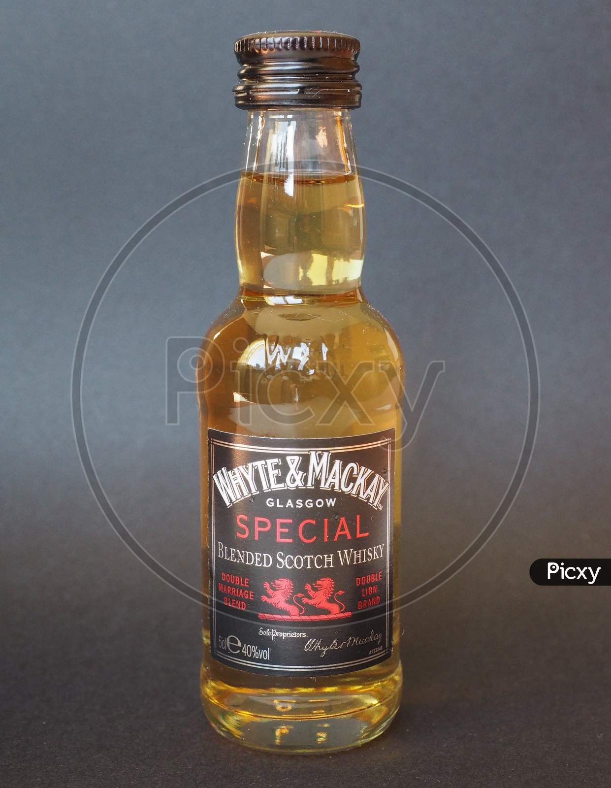 Glasgow, Scotland - January 6, 2015: Bottle Of Whyte And Mackay Special Blended Scotch Whisky