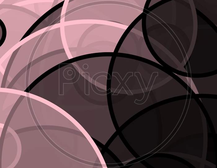 Abstract Grey Pink Circles Illustration Background
