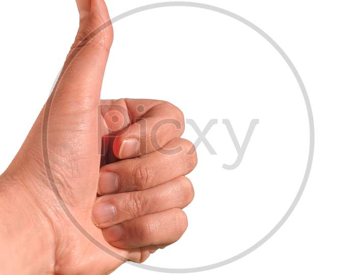 Thumb Up Sign Isolated