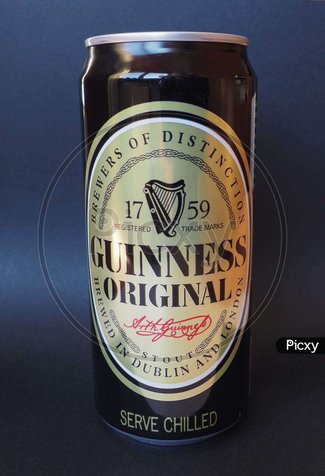Dublin, Ireland - January 6, 2015: Can Of Guinness Stout Beer