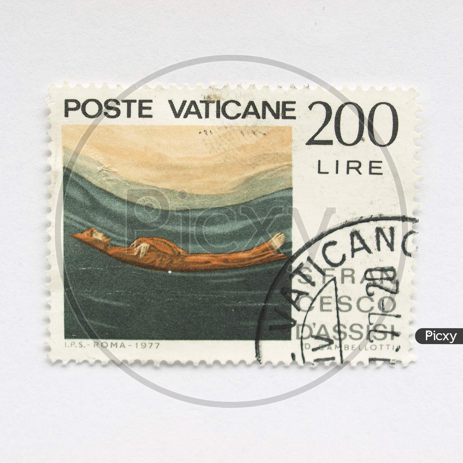 Stamp Of Vatican City (In European Union)