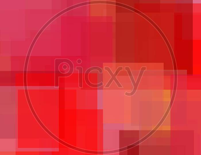 Abstract Red Orange Squares Illustration Background