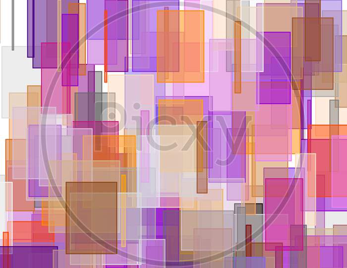 Abstract Violet Grey Orange Brown Squares Illustration Background