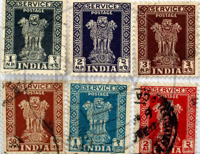 Range Of Indian Postage Stamps