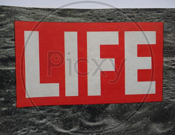 New York, Usa - Circa August 2019: Life Magazine Header Sign