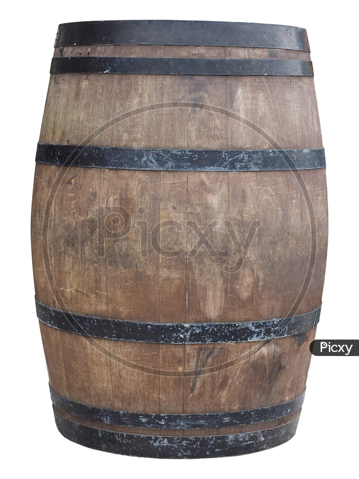 Barrel Cask For Wine Isolated Over White